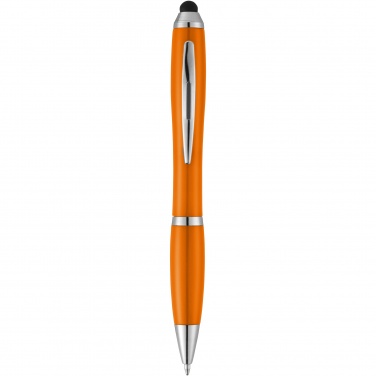 Logo trade promotional product photo of: Nash stylus ballpoint pen with coloured grip